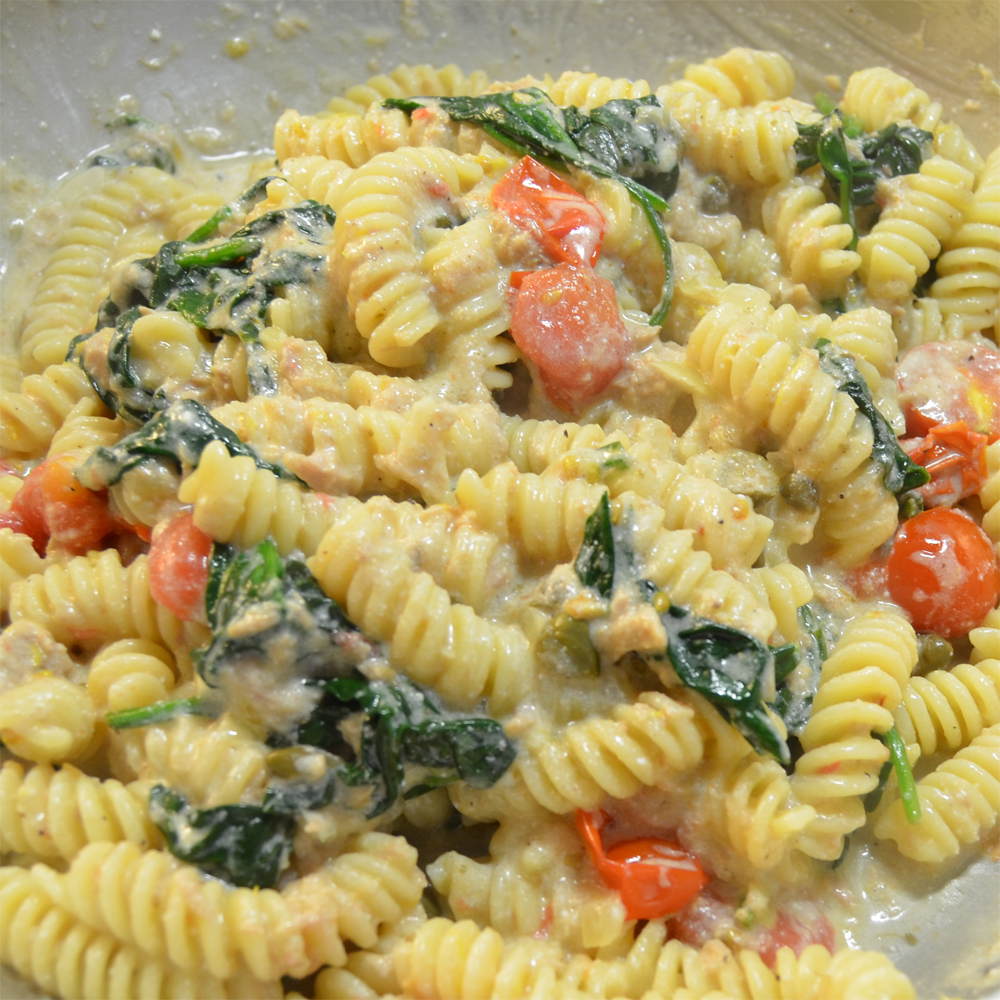 Ready tuna pasta.